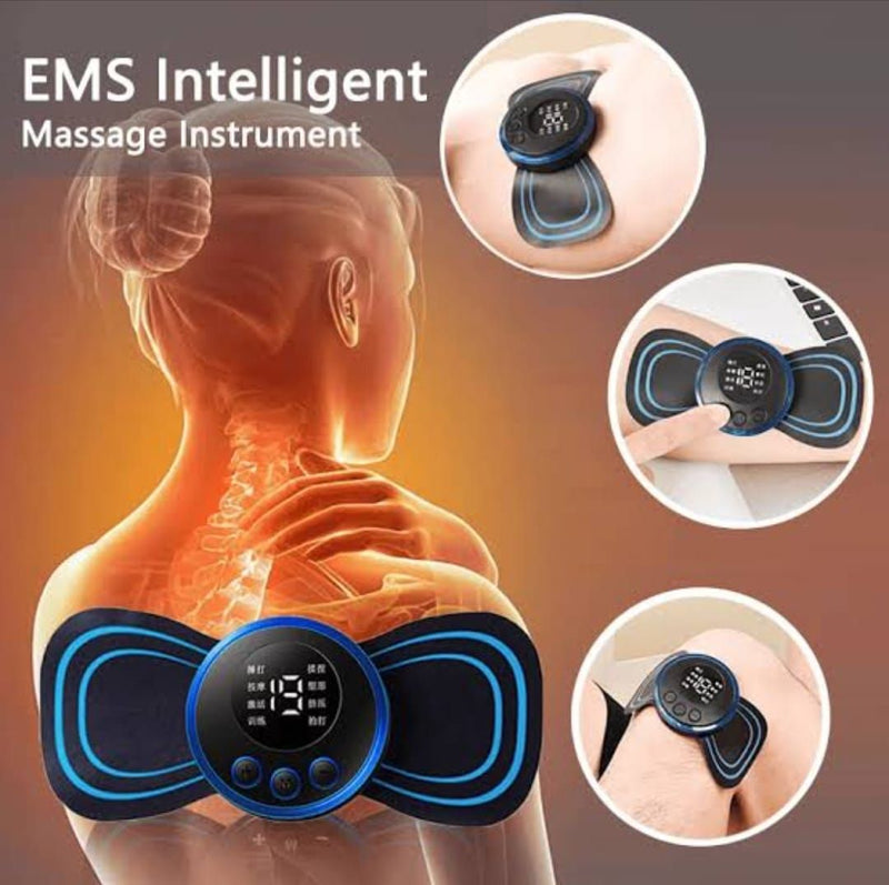 Ems Pulse Neck Massage Patch Pulse Cervical Muscle Stimulator Portable  Relief Pain Body Massager Low Frequency Relaxation Tool