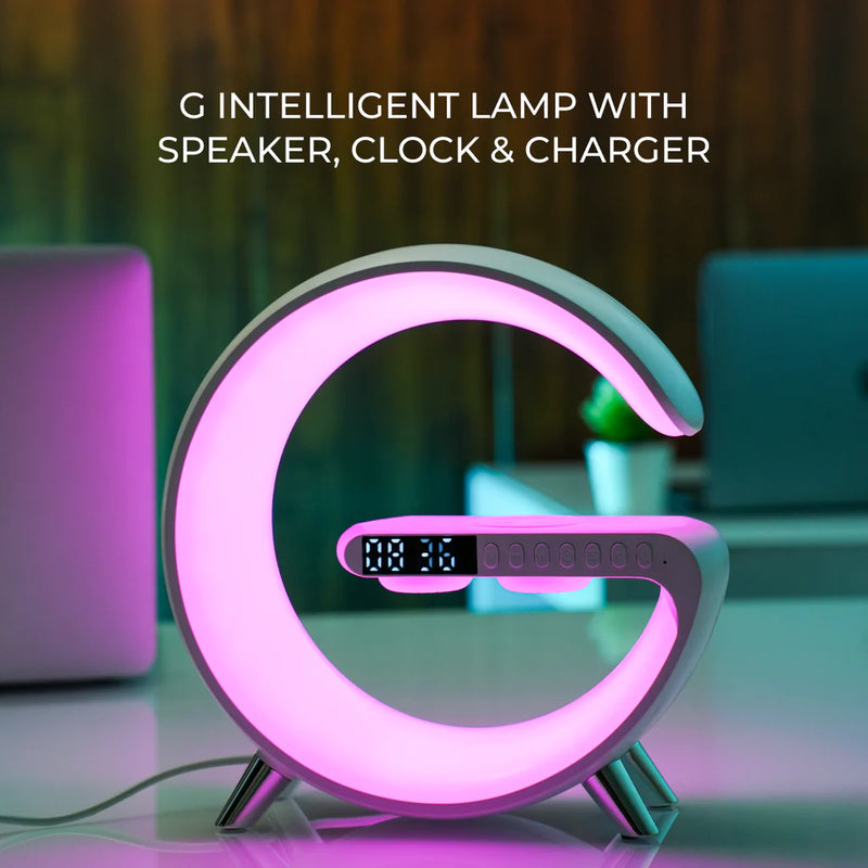 2023 New Intelligent G Shaped LED Lamp Bluetooth Speaker Wireless Char –